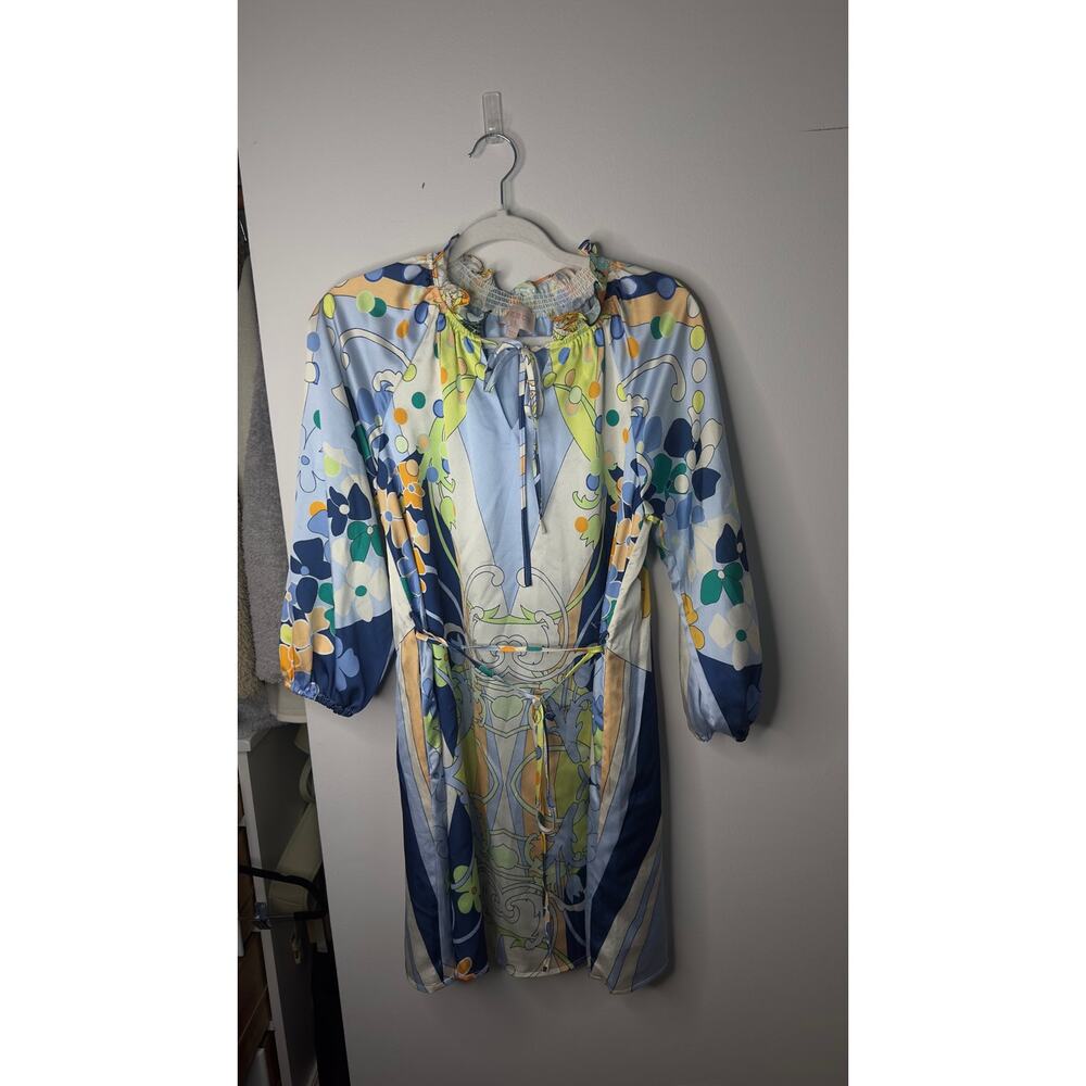 CIEBON Drea Floral Print Long Sleeve Minidress Size Small - Picture 6 of 7
